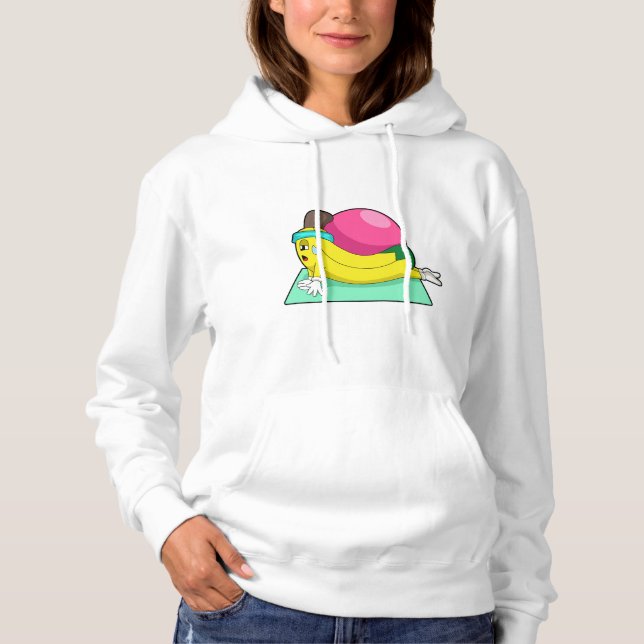 Banana vid Yoga Fitness T Shirt (Framsida)