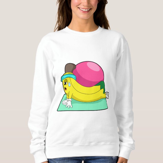 Banana vid Yoga Fitness T Shirt (Framsida)