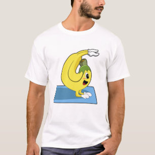 Banana vid Yoga på Yoga-mattan T Shirt