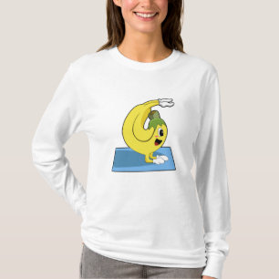 Banana vid Yoga på Yoga-mattan T Shirt