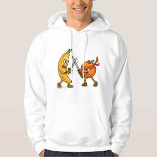 Banana vs Ninja Orange - Epic Fruit Battle Hoodie