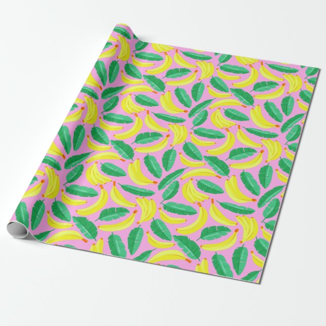 Banana Wrapping Papper Presentpapper (Utrullad)