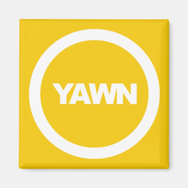 Banana Yawn Brand Dorm Fridge Magnet (Framsidan)