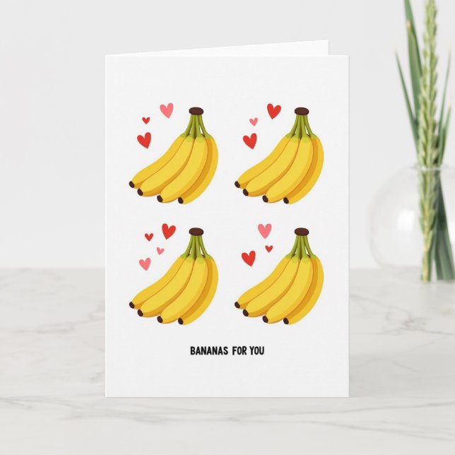 Bananar För Ditt Hjärta Kort (Framsida)