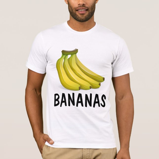 BANANAS (Crazy) Lustigt T-Shirts (Framsida)