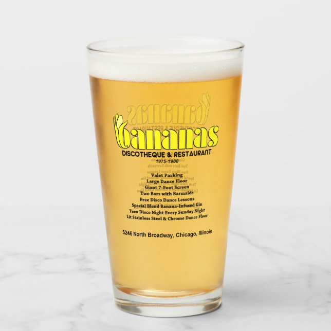 Bananas Discotheque and Restaurant, Chicago, IL Glaskopp (Framsida fylld)
