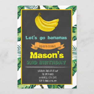Bananas Födelsedagsfest inbjudan