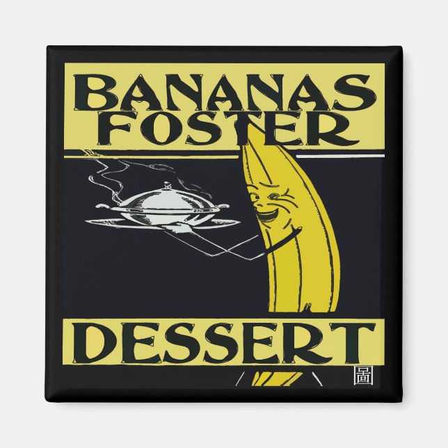 Bananas Foster Dessert Magnet (Framsidan)