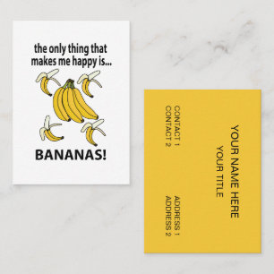 Bananas Fruit Funny Bananas Visitkort