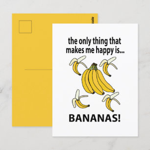 Bananas Fruit Funny Bananas Vykort
