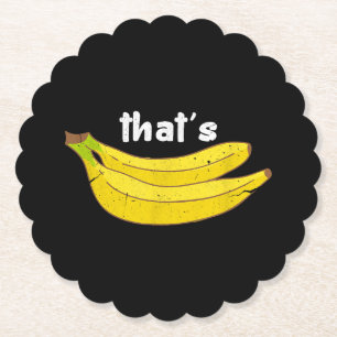 Bananas Funny Fruit Food Pun Foodie Monkey Underlägg Papper