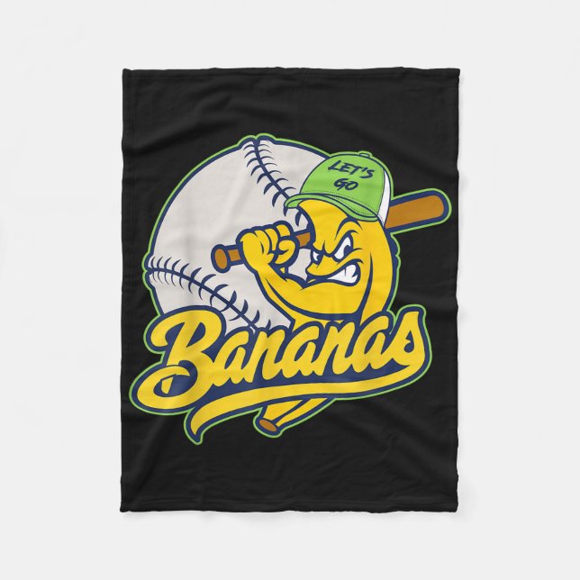 Bananas Nickname Personlig Efternamn Apparat för f Fleecefilt (Framsidan)