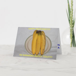 BANANAS OM DIG BIRTHDAY-KORT TACK KORT