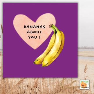 BANANAS OM DIG Lekande kort för alla tillfälle