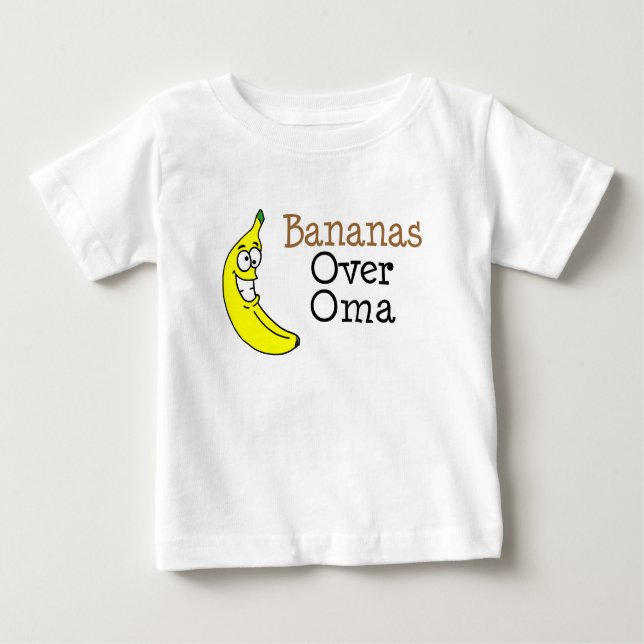 Bananas Over Oma T Shirt (Framsida)