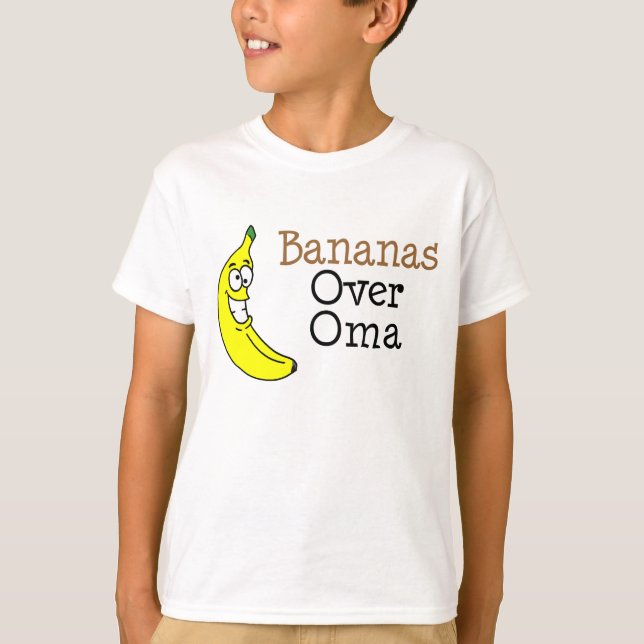 Bananas Over Oma T Shirt (Framsida)