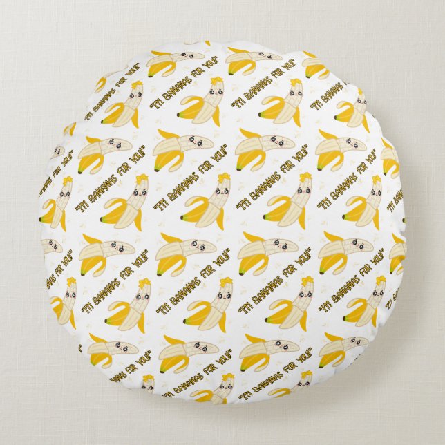 bananas quote rund kudde (Framsidan)