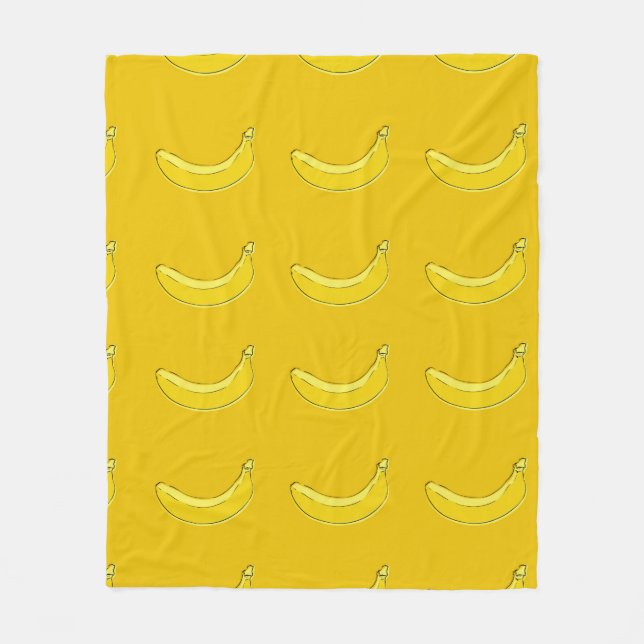 bananas, Seamless pattern with bananas, food backg Fleecefilt (Framsidan)