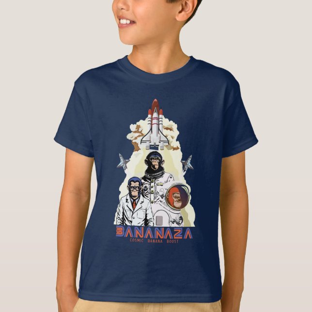 BANANAZA : Space Monkey Team T Shirt (Framsida)