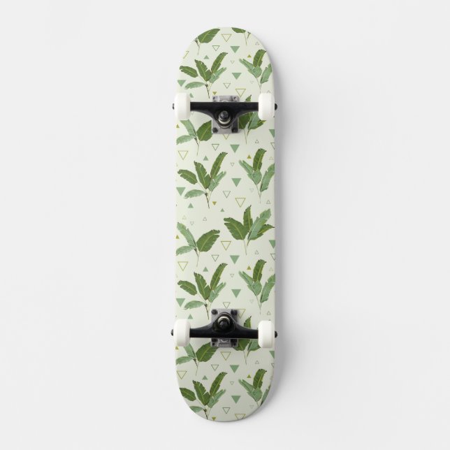 Bananblad Med Trianglar Skateboard Bräda 20,5 Cm (Framsida)