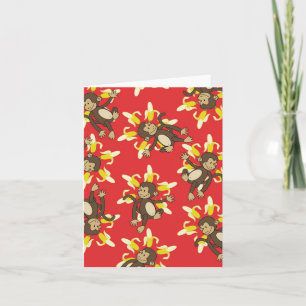 Bananblommaapa Notecards Kort