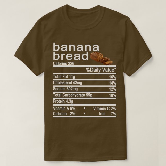 Bananbröd Näringsetikett T Shirt (Design framsida)