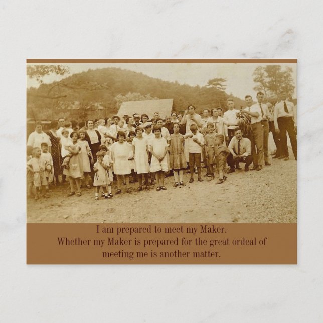 Bananbunkan: 1930-talets Camp Meeting Vykort (Framsida)