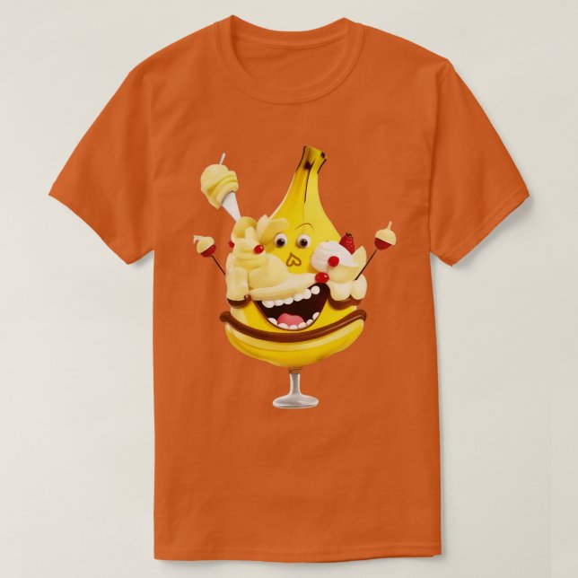 banandelad, rolig frukt t shirt (Design framsida)