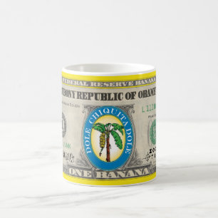 Bananen noterar kaffemugg