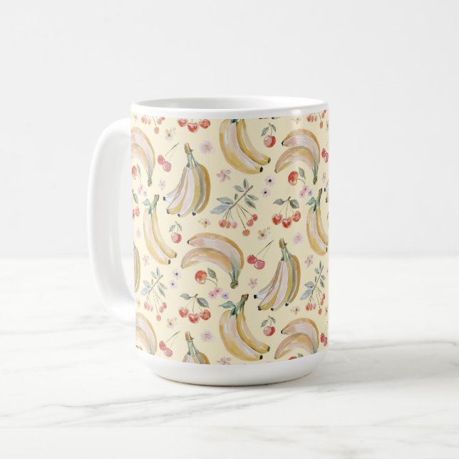 Bananer för körsbär kaffemugg (Framsida vänster)