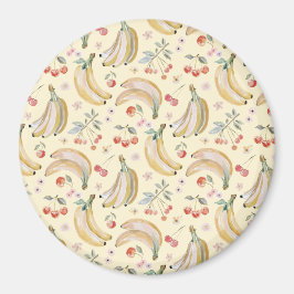 Bananer för körsbär magnet