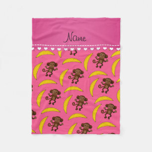 Bananer från rosan vid personlig namn fleecefilt