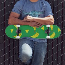 Bananer Geometrisk Skateboard Green och Gul
