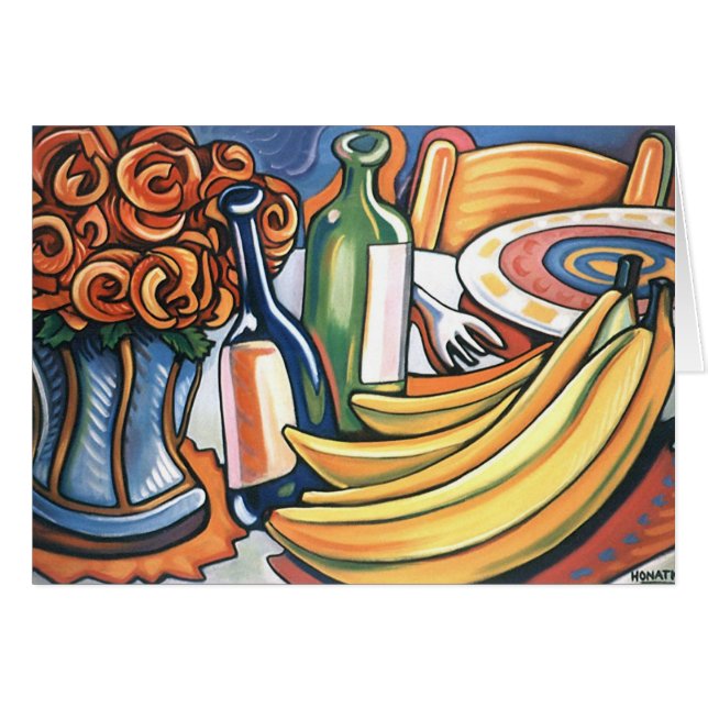 Bananer Hälsningskort (Framsidan Horizontal)