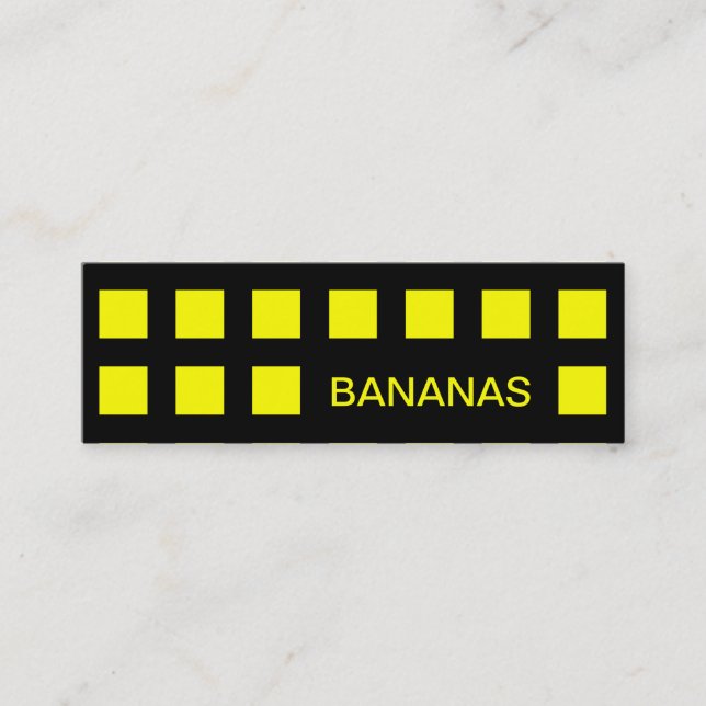 BANANER (modet kvadrerar), Mini Visitkort (Framsida)