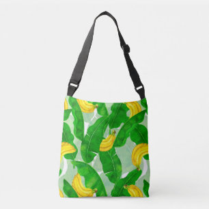 Bananer och löv vattenfärgsdesign axelväska