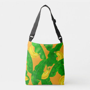 Bananer och löv vattenfärgsdesign axelväska