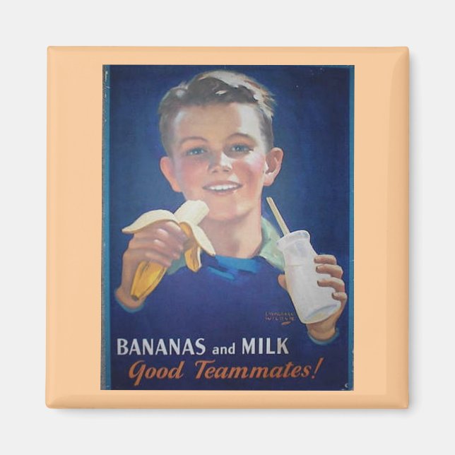 Bananer och Mjölk Magnet (Framsidan)