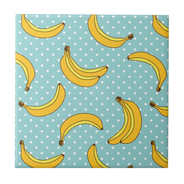 Bananer och Polk pricker Kakelplatta (Framsidan)