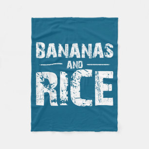 Bananer och ris  fleecefilt