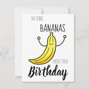 Bananer om ditt födelsedagskort kort