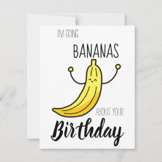 Bananer om ditt födelsedagskort kort