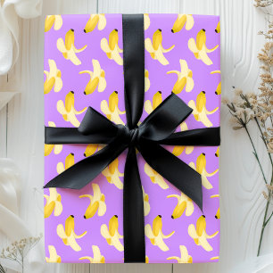 Bananer på Lila Fruit Mönster Presentpapper