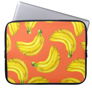 Bananer, vattenfärg laptop fodral