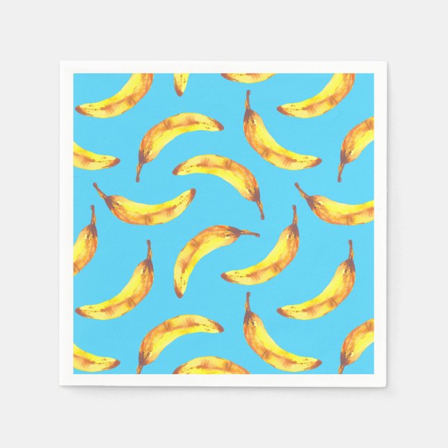 Bananer Vattenfärg Mönster Pappersservett (Framsidan)