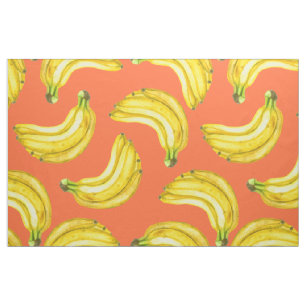 Bananer, vattenfärg tyg