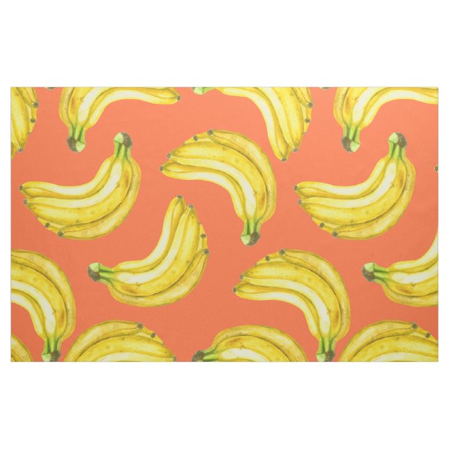 Bananer, vattenfärg tyg (Fat Quarter)