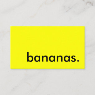 bananer. visitkort