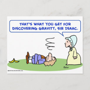 bananers herr isaac-nyton-gravitationsundersökning vykort