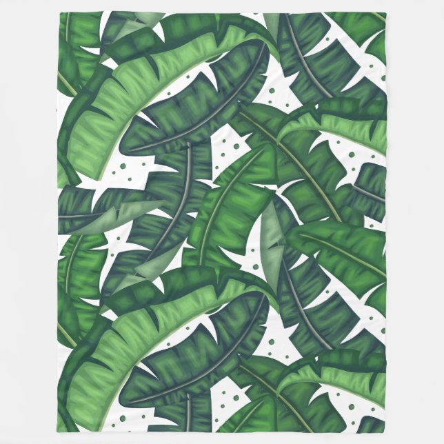 bananfilt löv fleecefilt (Framsidan)